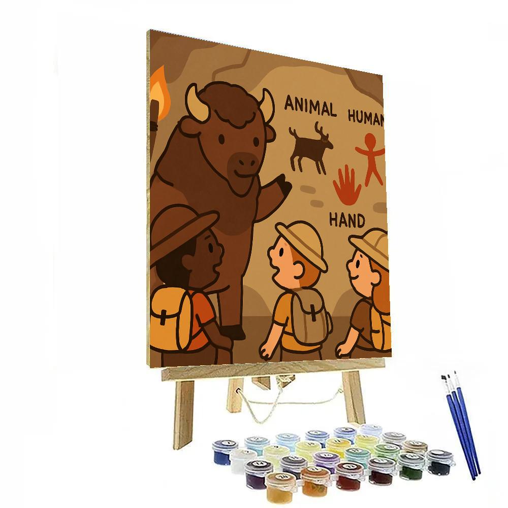 Cave Painting Bison Painting by numbers kit