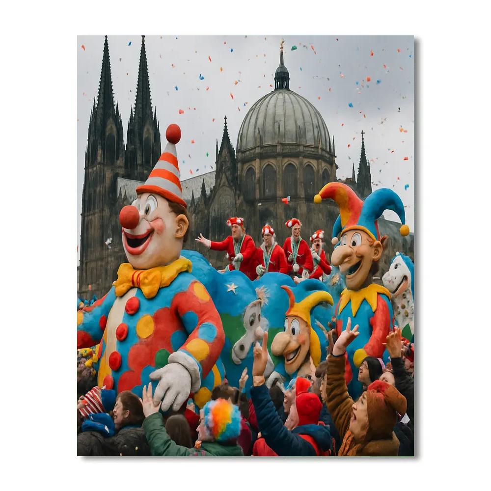 Karneval Cologne Street Celebration Number painting