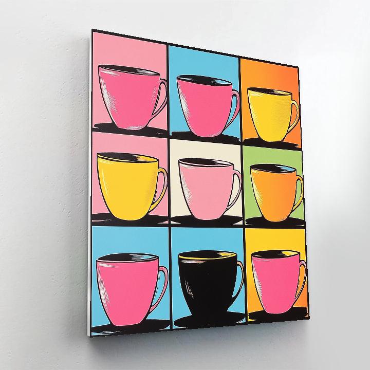 Warhol Inspired Coffee Cups paint by color