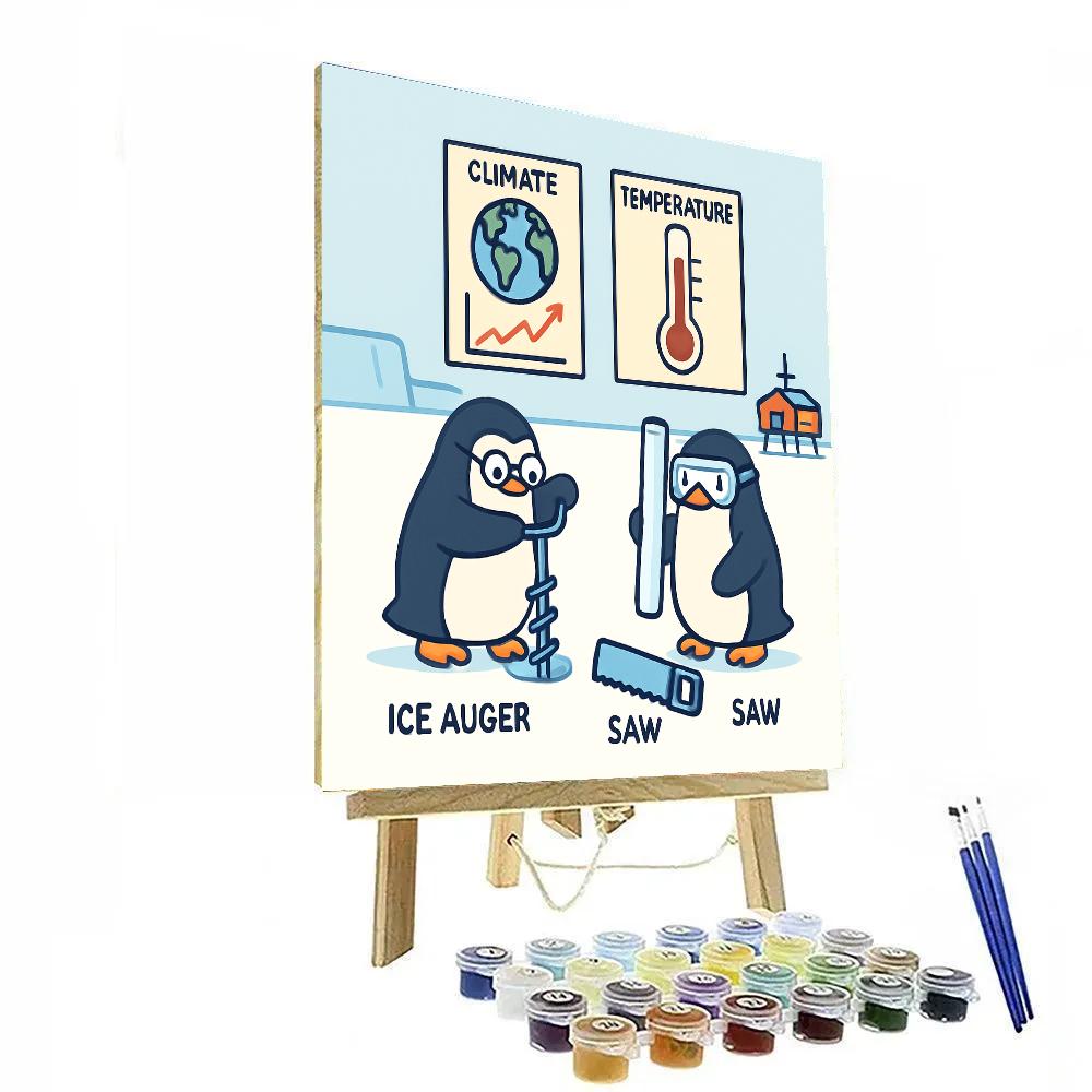 Antarctic Scientists Paint by numbers art