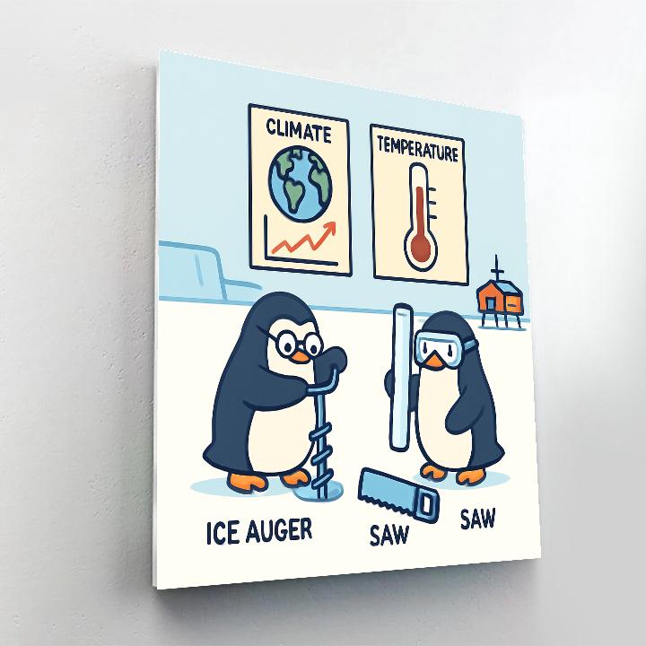 Antarctic Scientists Paint by numbers art
