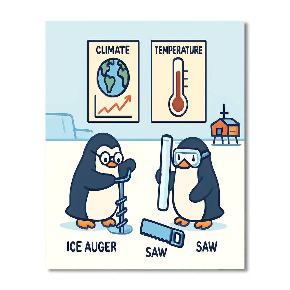 Antarctic Scientists Paint by numbers art