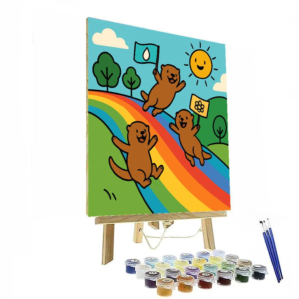 Rainbow River Otters paint by color