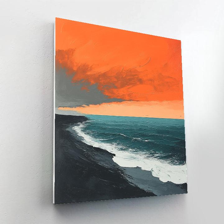 Munch Inspired Lonely Shore DIY paint by numbers