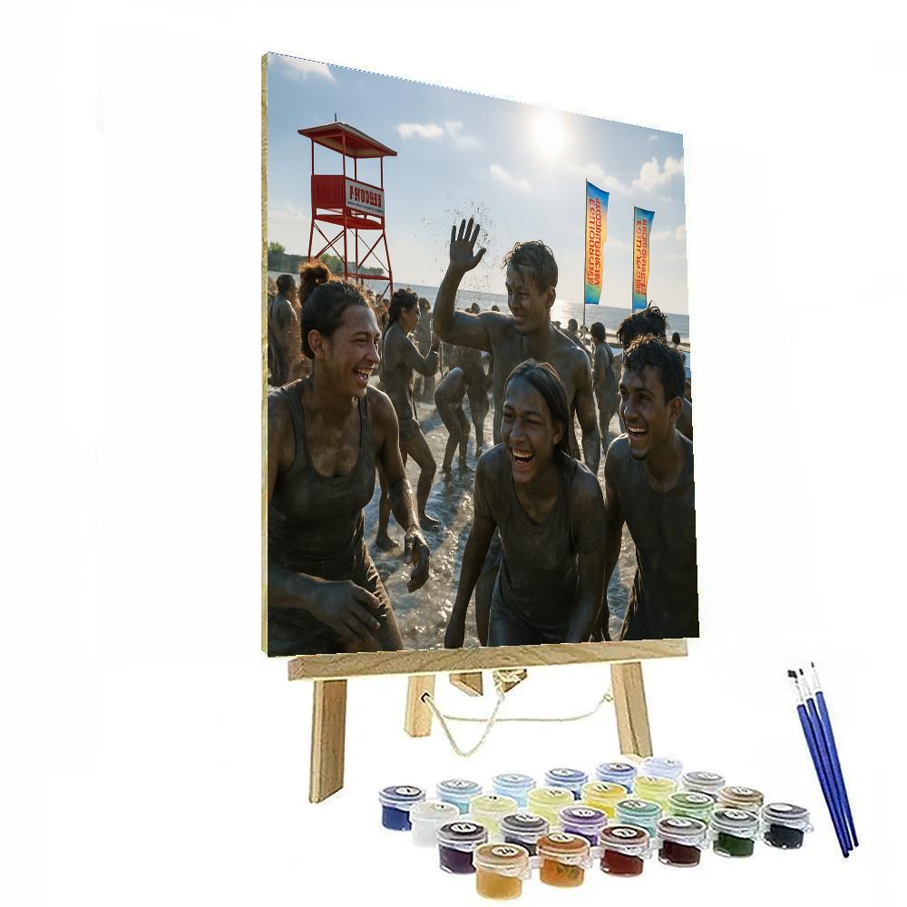 Boryeong Mud Festival Summer Paint by numbers kits