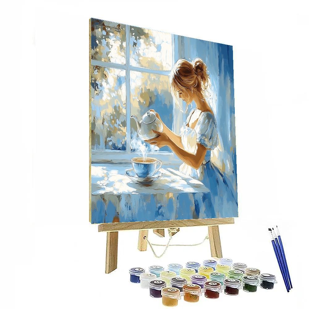 Vermeer Inspired Morning Tea Number painting