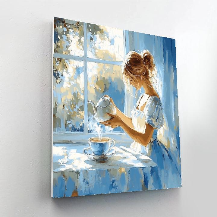 Vermeer Inspired Morning Tea Number painting