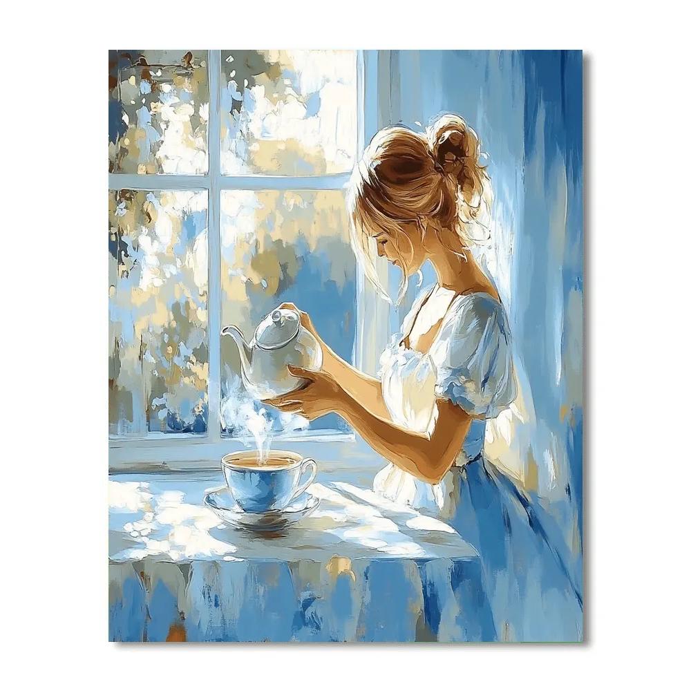 Vermeer Inspired Morning Tea Number painting