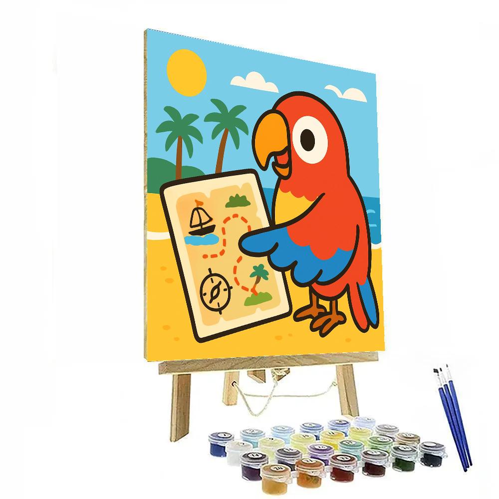Pirate Parrot Map Painting by numbers kit