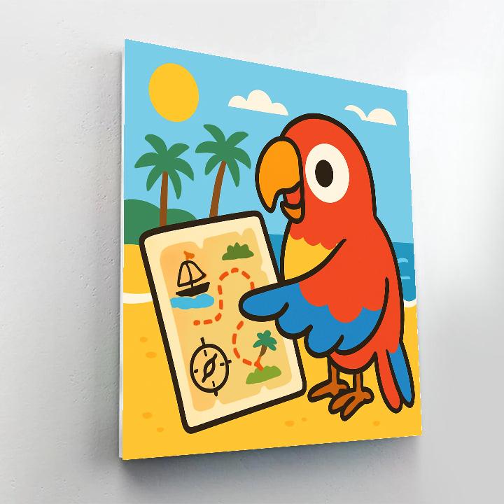 Pirate Parrot Map Painting by numbers kit