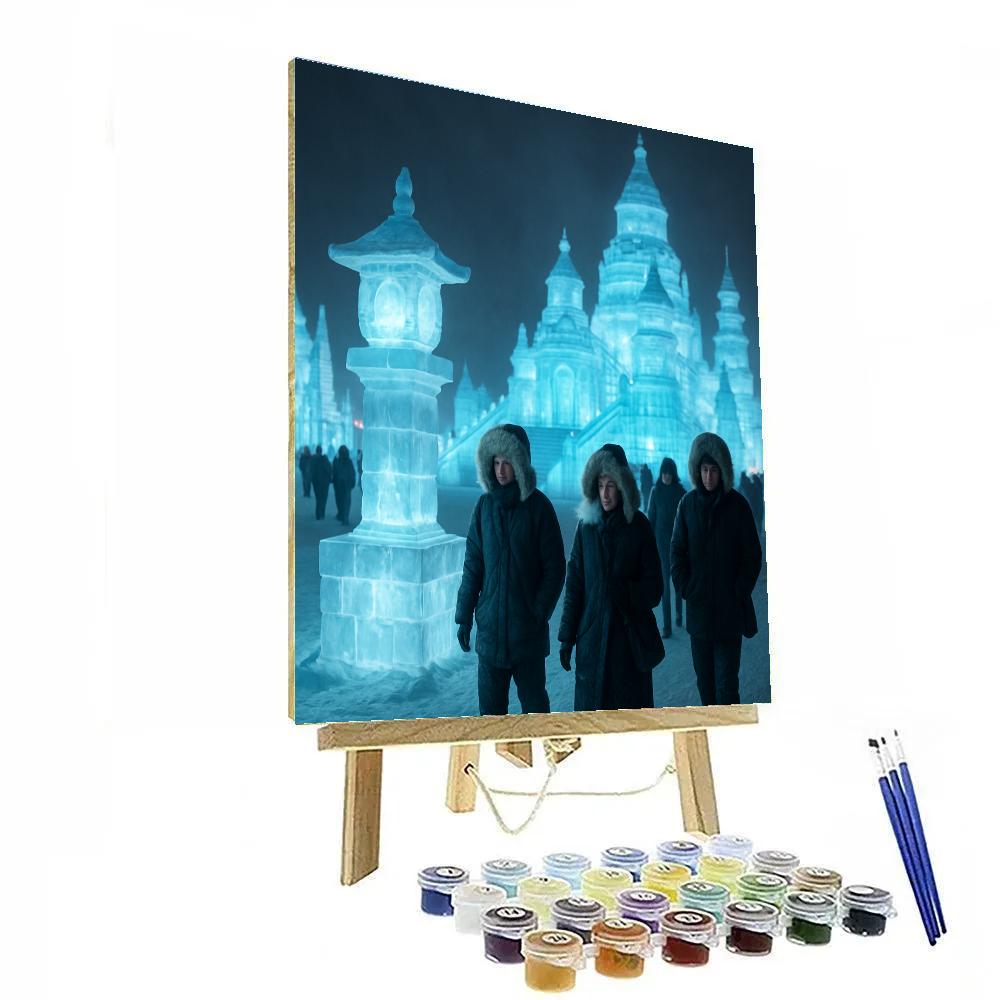 Harbin Ice Lantern Festival Night Painting by numbers kit