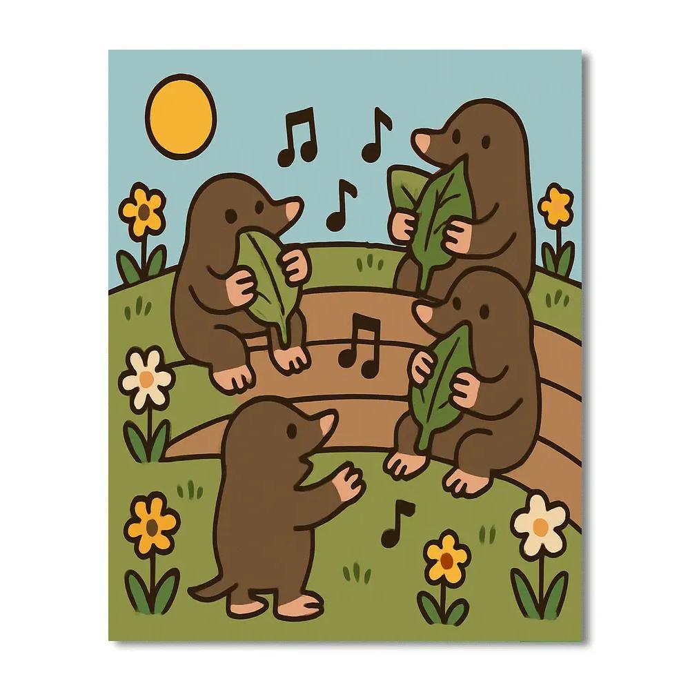 Music Meadow Moles Numbered painting kits