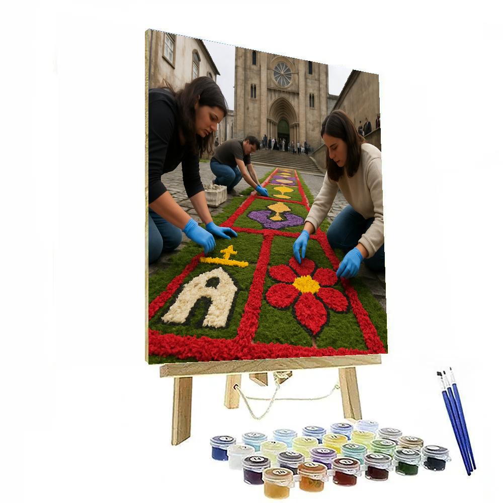 Corpus Christi Flower Carpet Portugal DIY paint by numbers