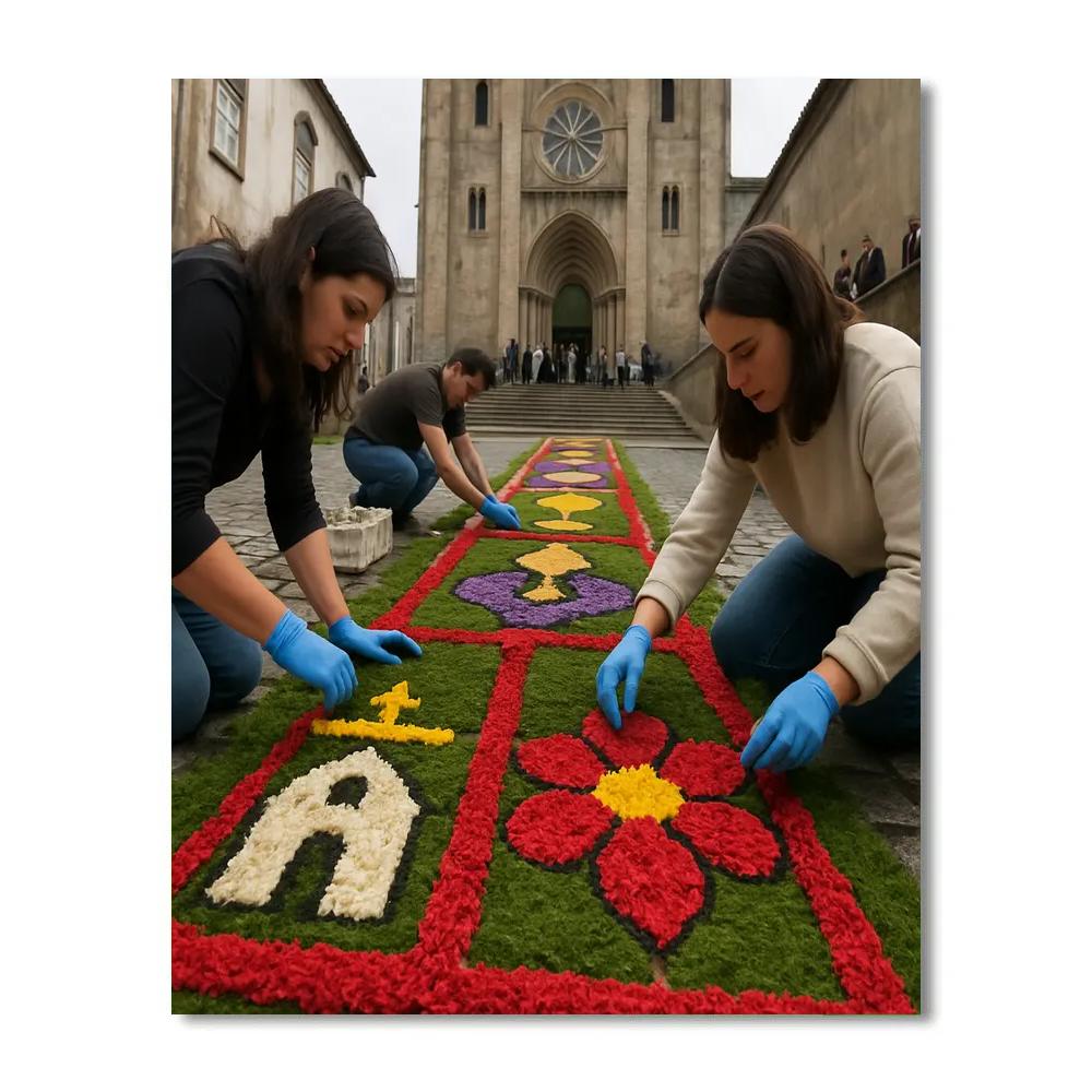 Corpus Christi Flower Carpet Portugal DIY paint by numbers