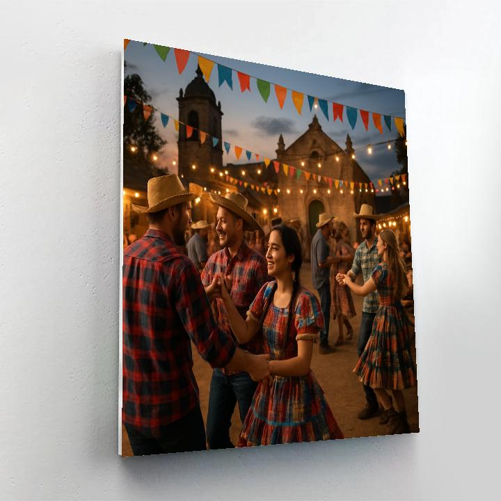 Festa Junina Rural Square Dance Brazil Number painting