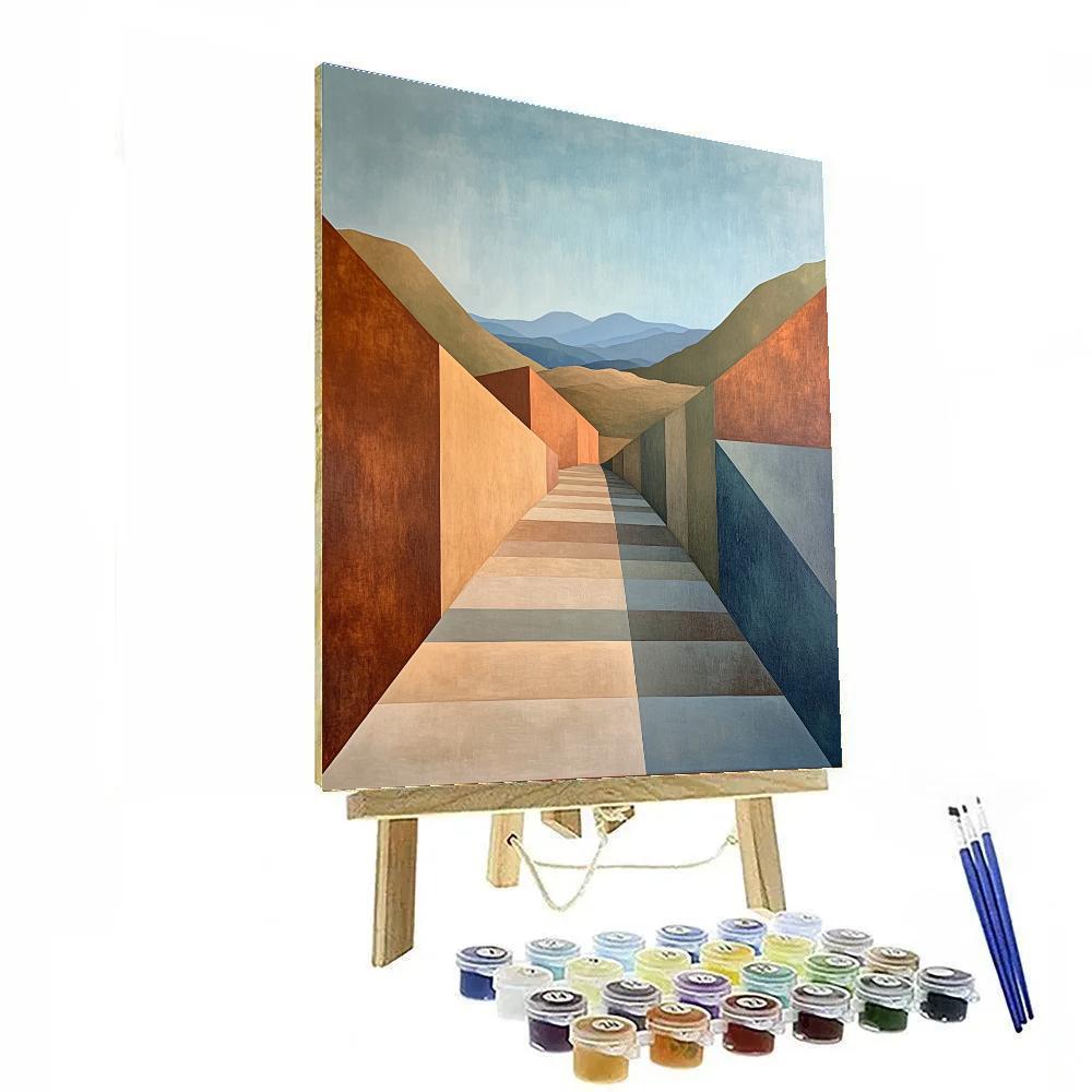 Cezanne Inspired Mountain Landscape Paint by numbers art