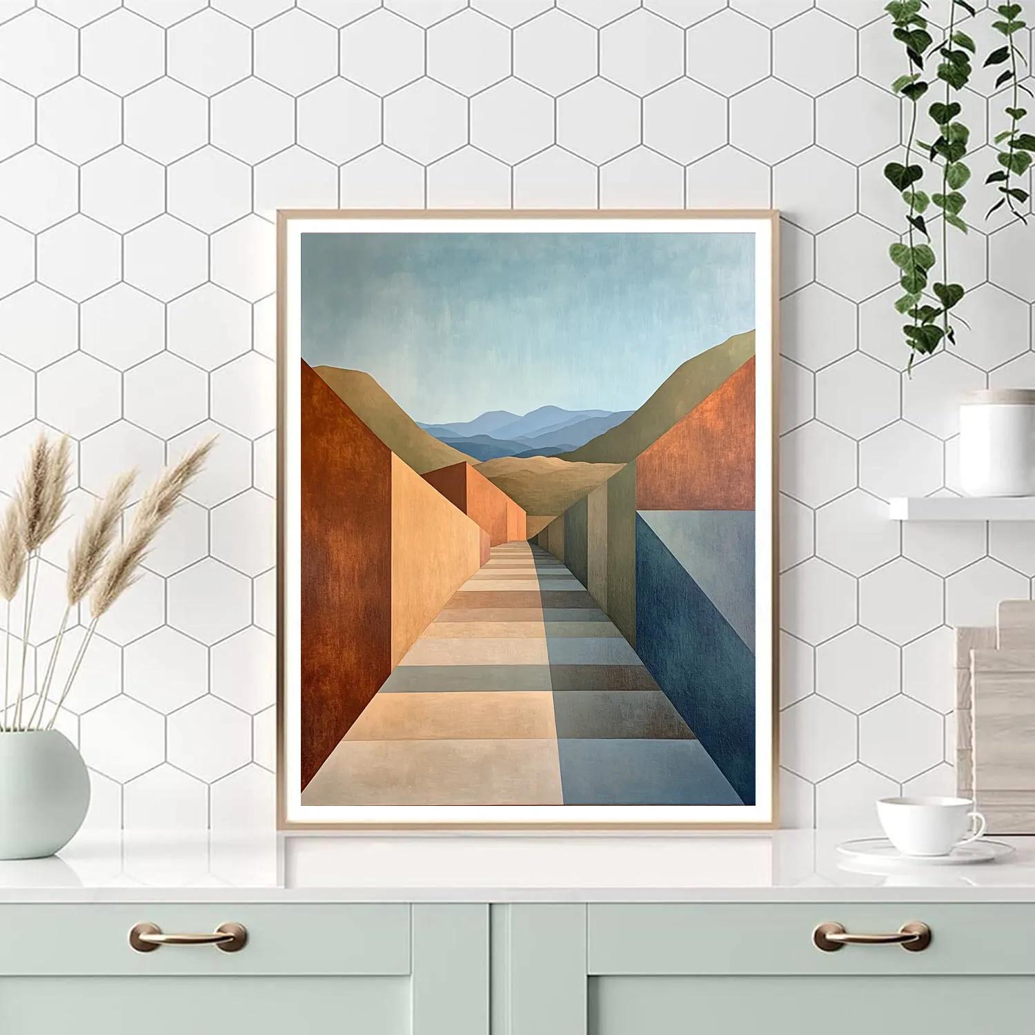 Cezanne Inspired Mountain Landscape Paint by numbers art