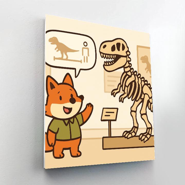 Fossil Museum Fox paint by color