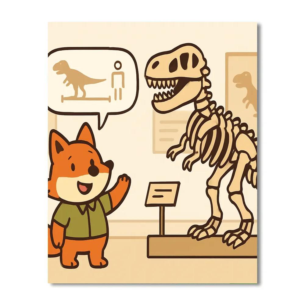 Fossil Museum Fox paint by color