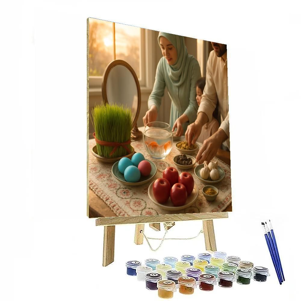 Nowruz Haft Seen Table Spring painting number kit