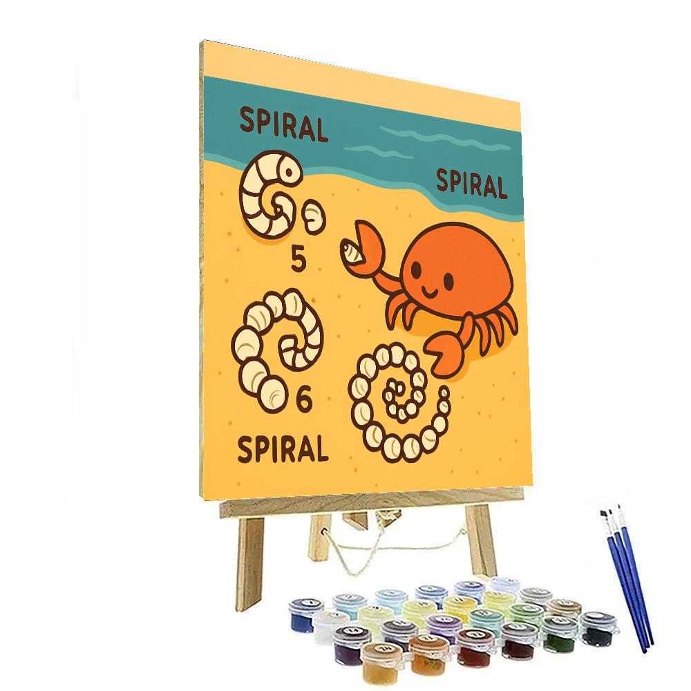 Seashell Geometry Paint by numbers art