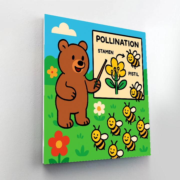 Beekeeper Bee School painting number kit