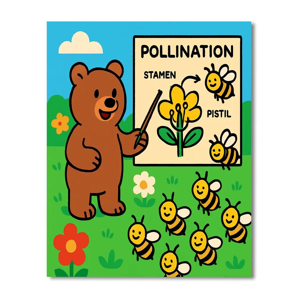 Beekeeper Bee School painting number kit