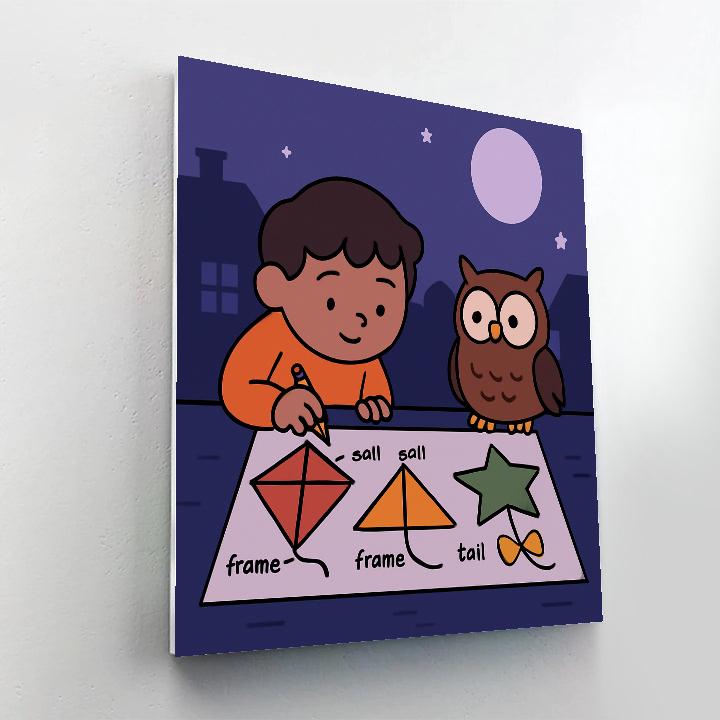 Moonlight Kite Lab paint by color