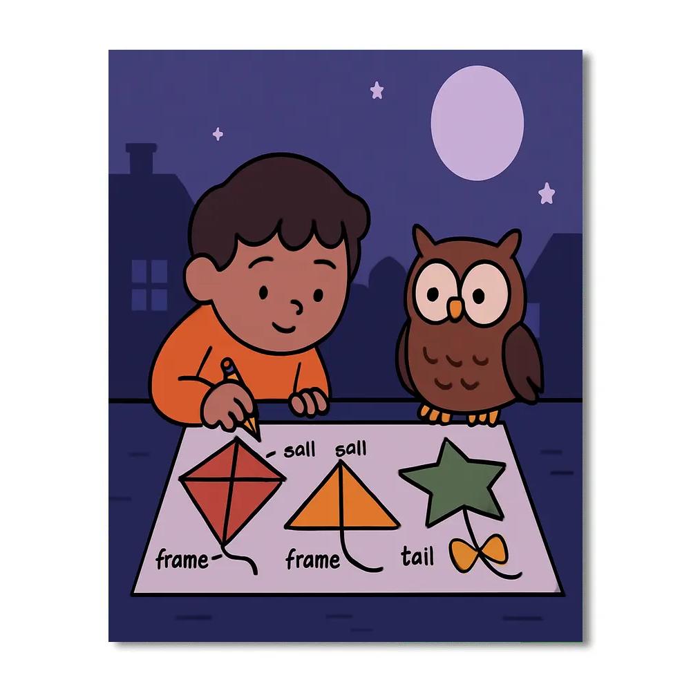 Moonlight Kite Lab paint by color