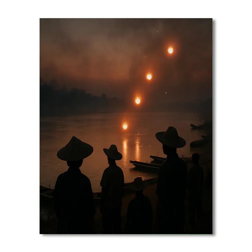 Naga Fireballs Mekong Phenomenon Numbered painting kits