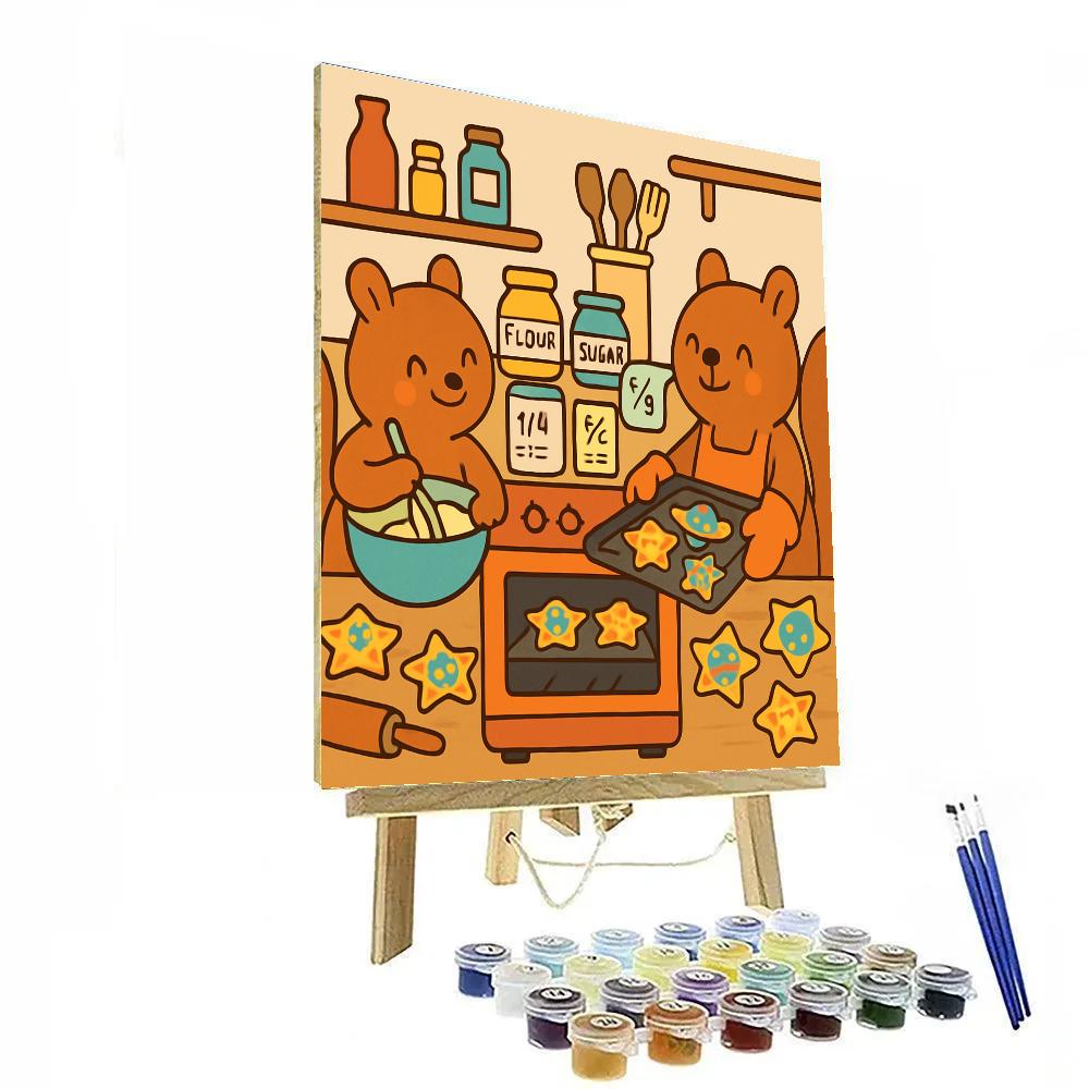 Cosmic Bakery Squirrels painting number kit