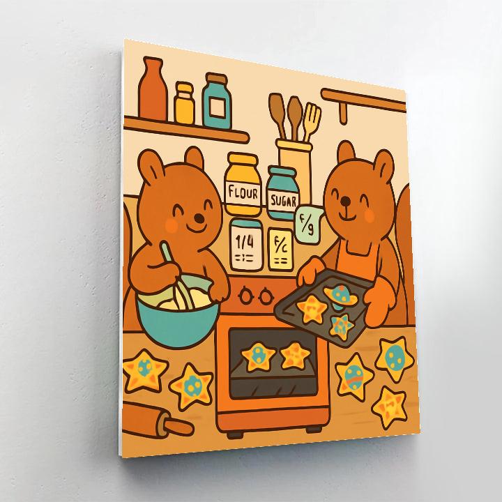 Cosmic Bakery Squirrels painting number kit