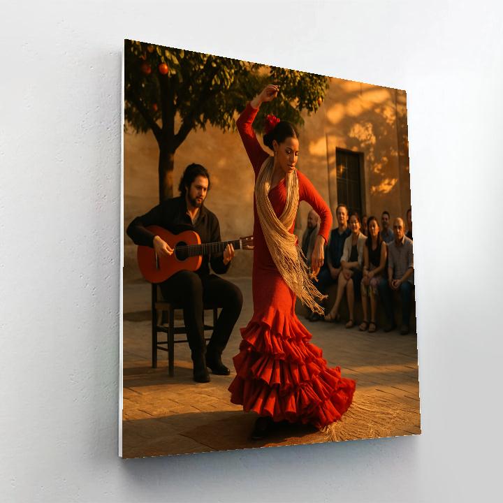 Semana De Flamenco Seville Plaza paint by numbers