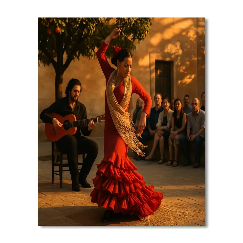 Semana De Flamenco Seville Plaza paint by numbers