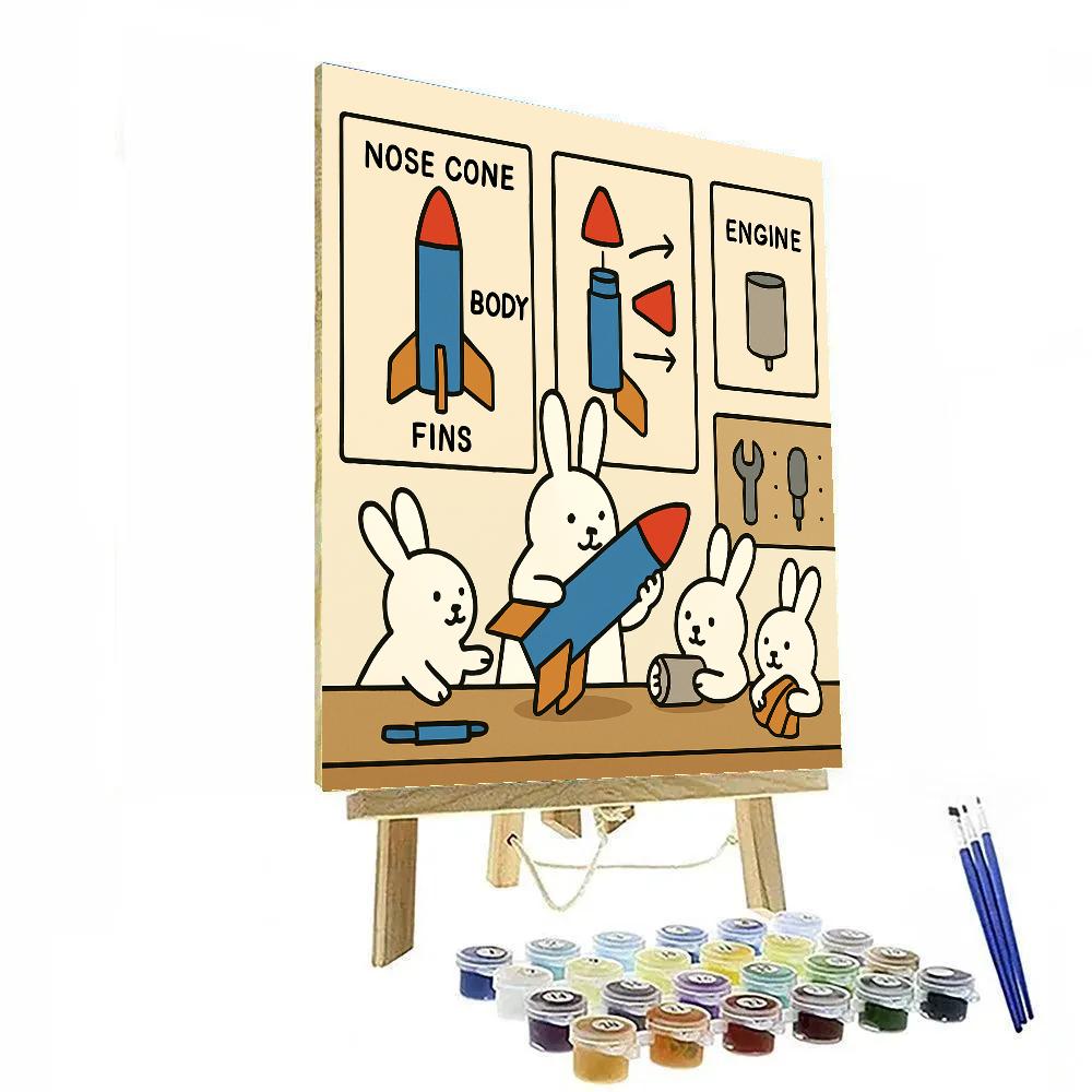 Rocket Science Rabbits paint by number