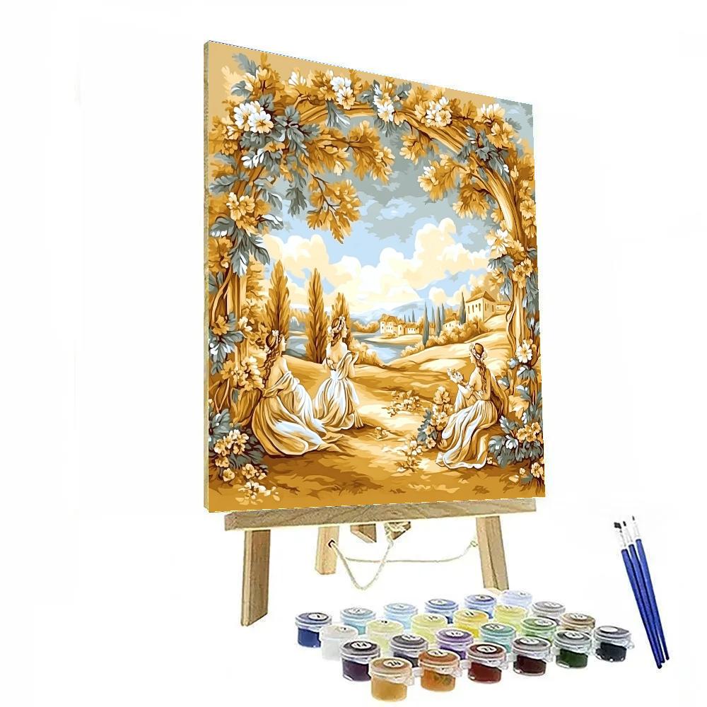 Botticelli Inspired Mythic Garden paint by number