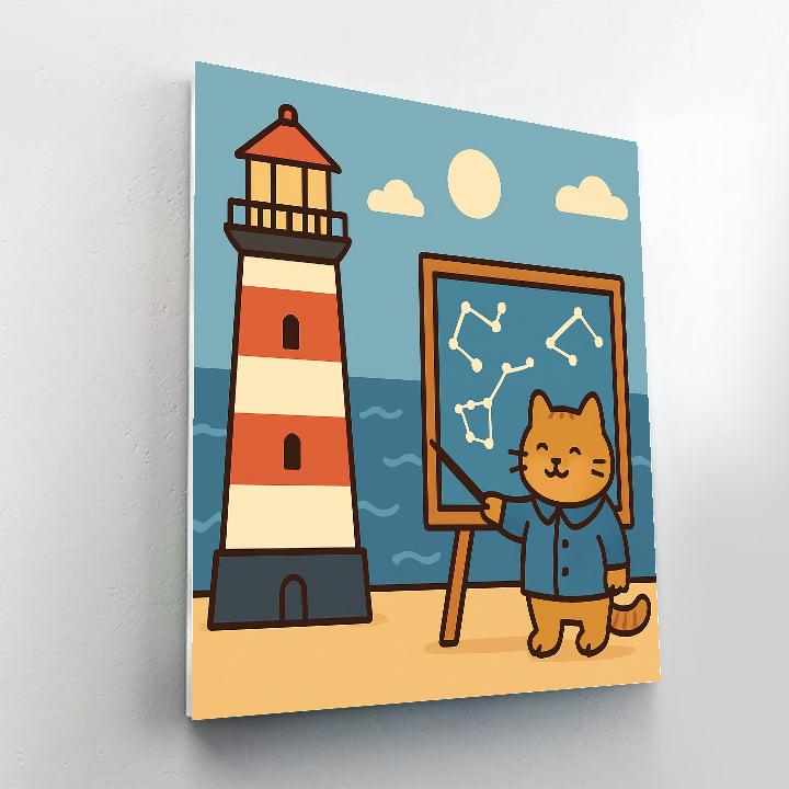 Lighthouse Star Guide Numbered painting kits