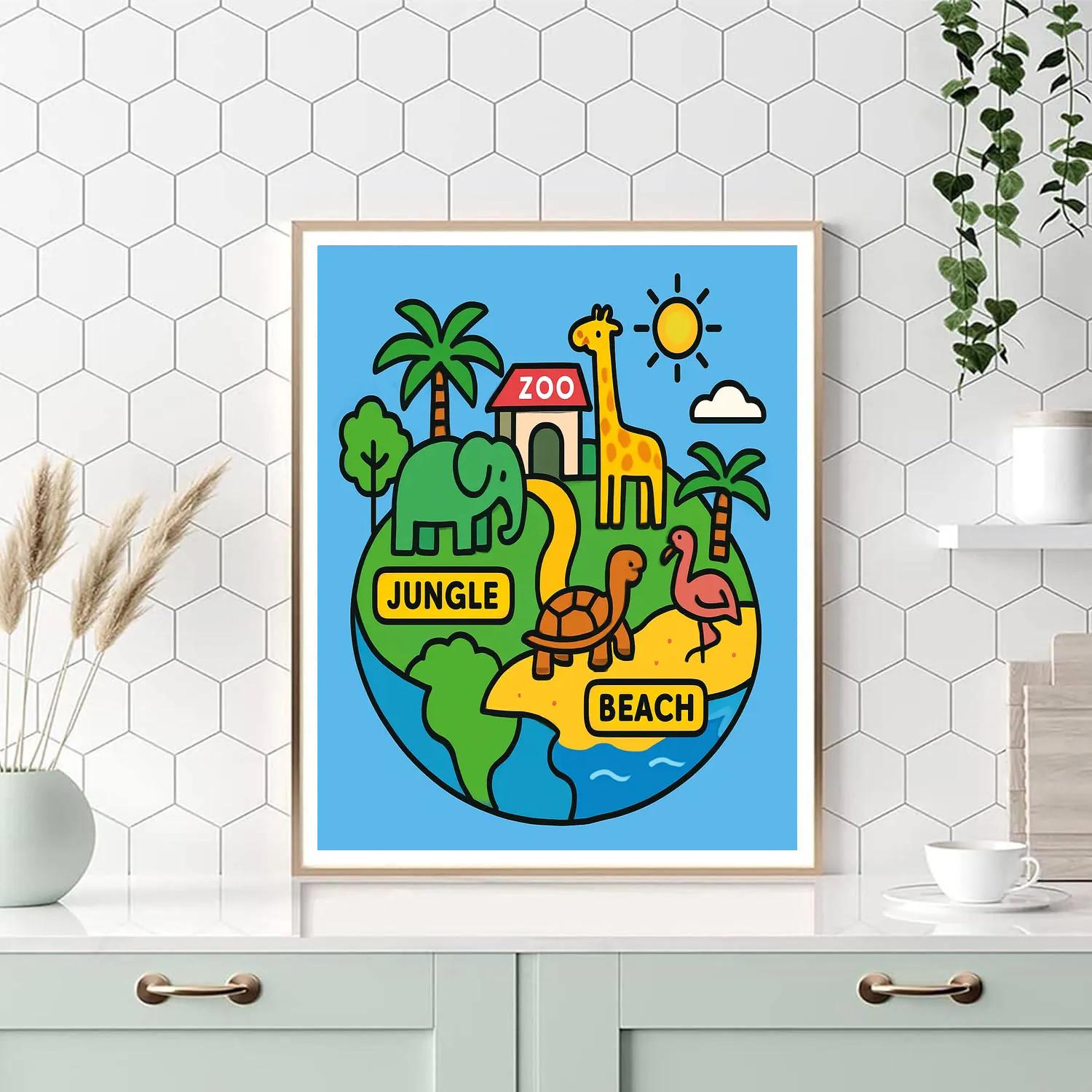 Tiny Planet Zoo Numbered painting kits