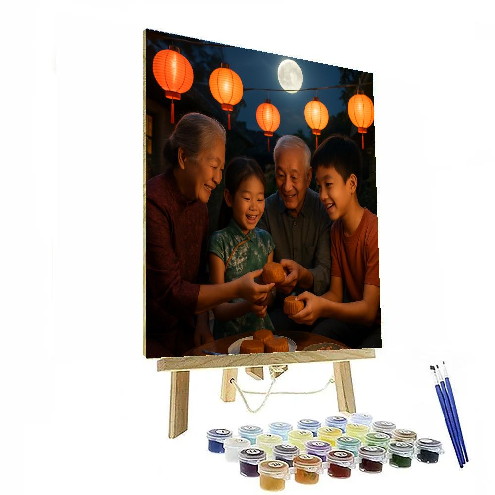 Elder Harvest Moon Mid Autumn Festival DIY paint by numbers