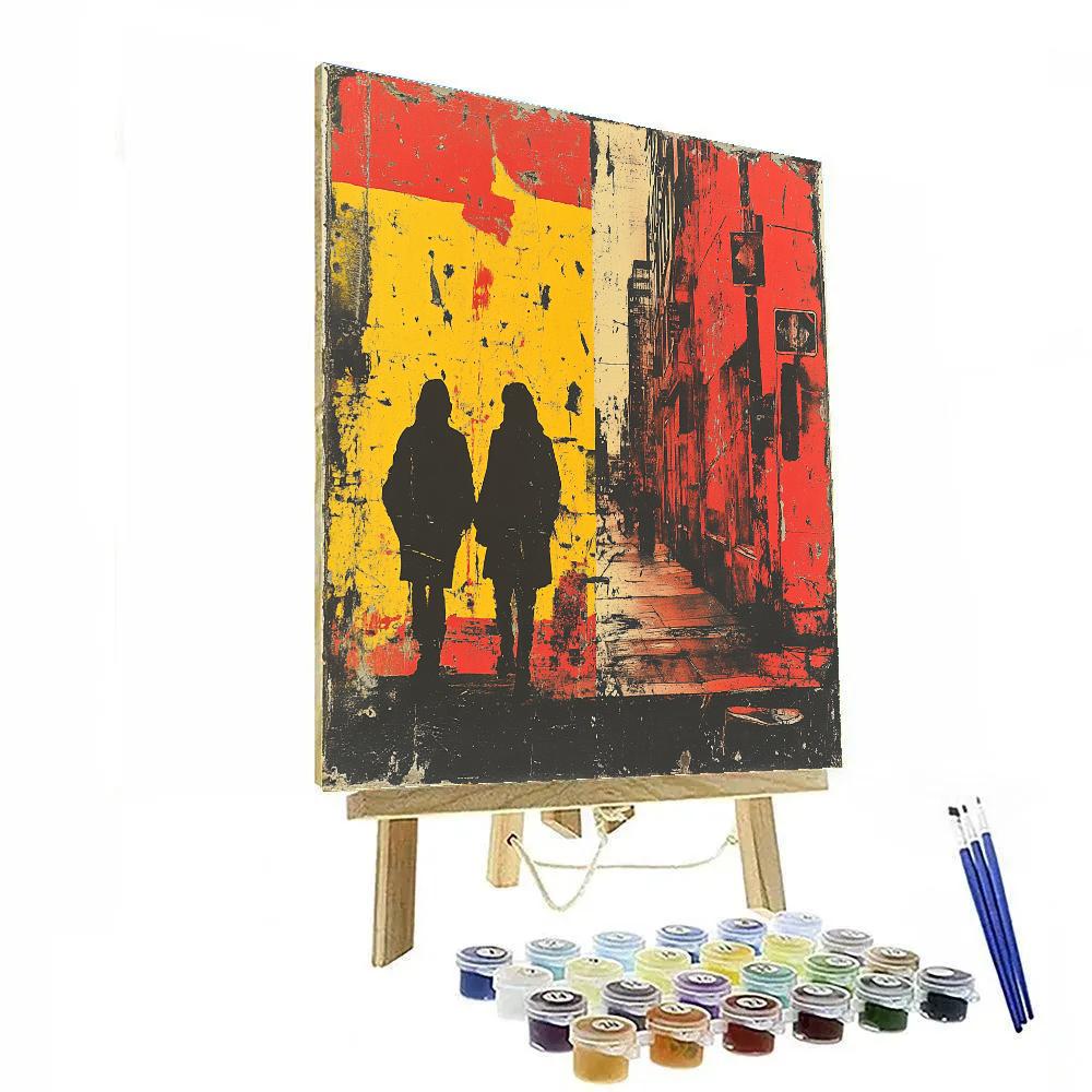 Banksy Inspired Street Protest Paint by numbers art