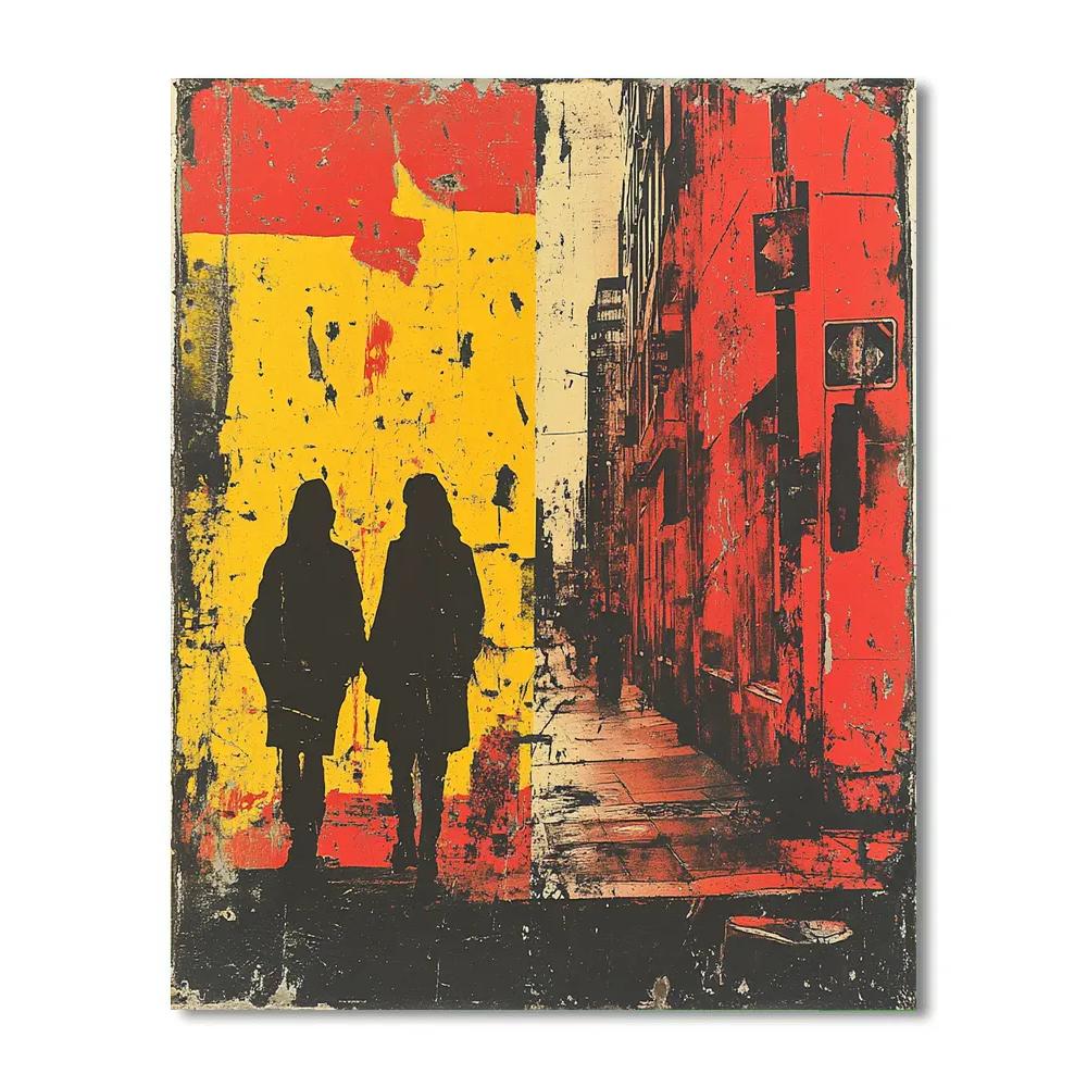 Banksy Inspired Street Protest Paint by numbers art