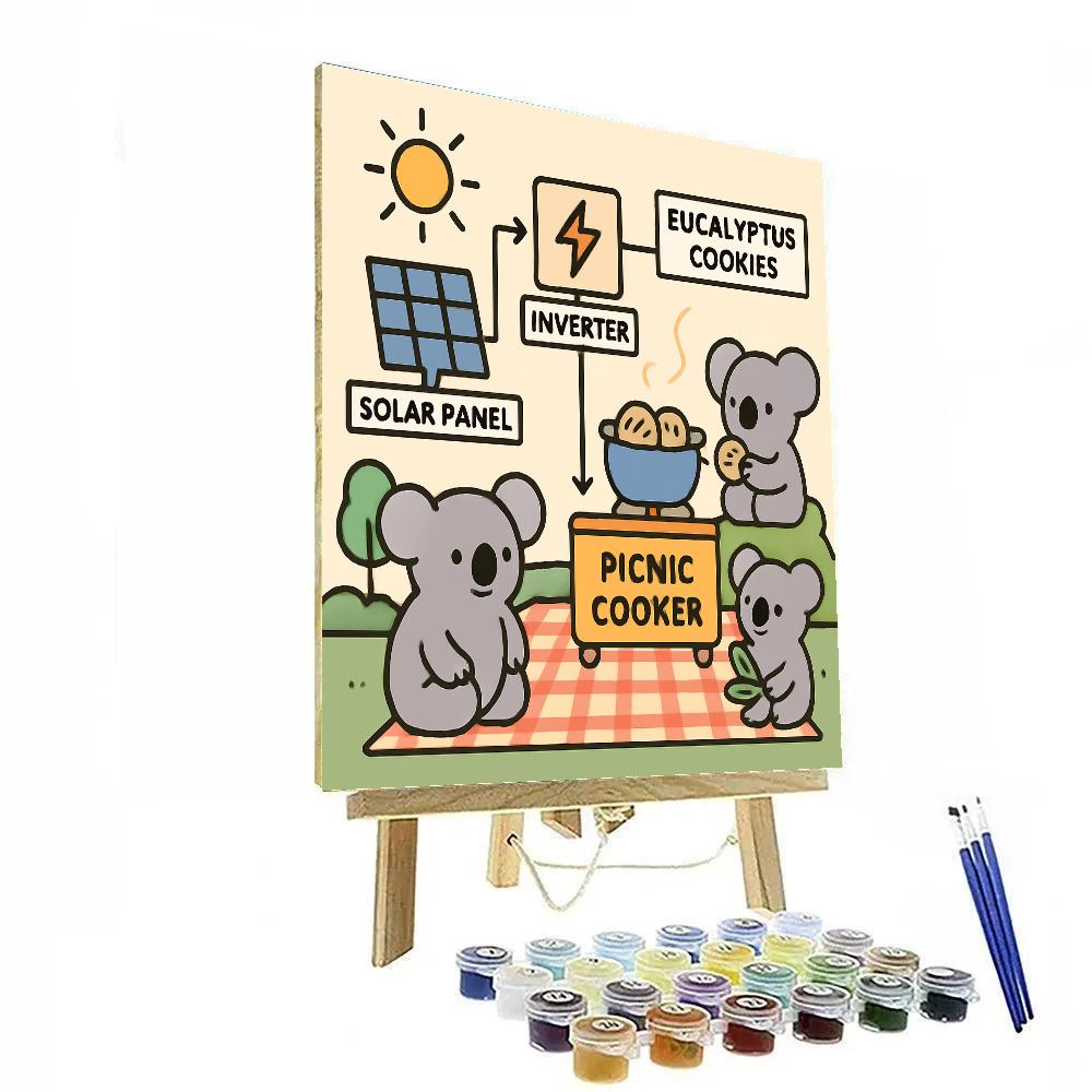 Solar Chef Koalas Number painting