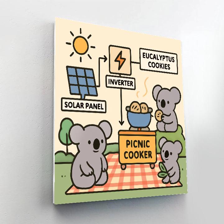 Solar Chef Koalas Number painting