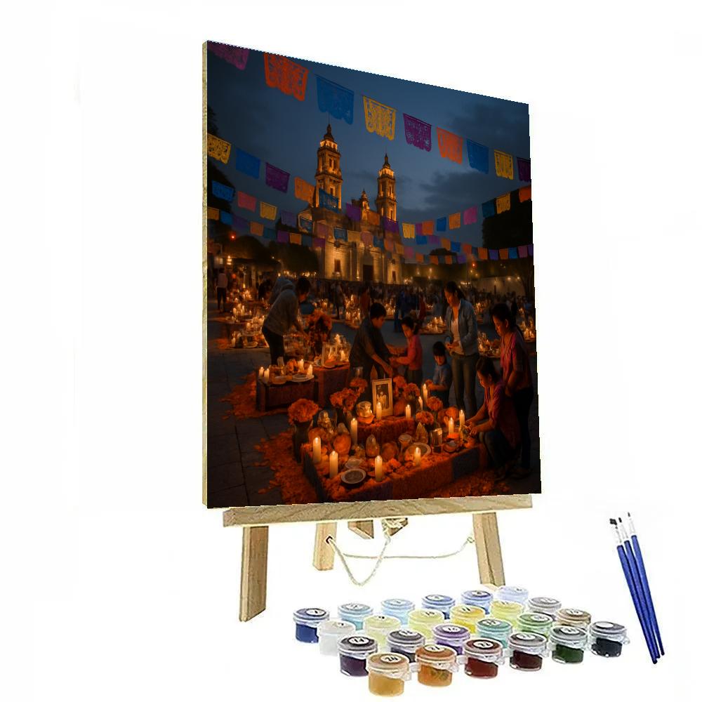 Day Of The Dead Street Altares Mexico City Paint by numbers art