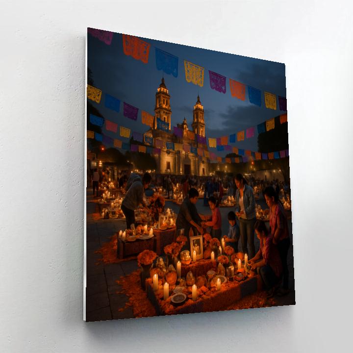 Day Of The Dead Street Altares Mexico City Paint by numbers art