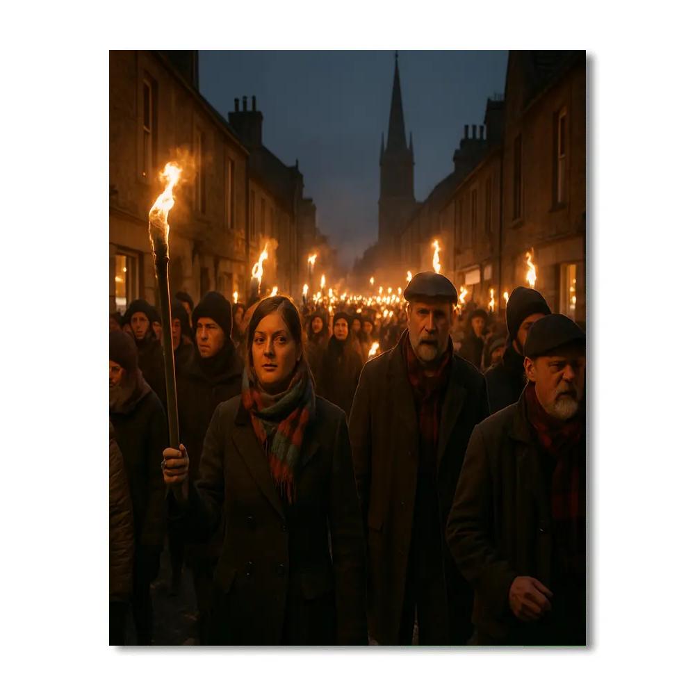 Plateau Lantern Run Scottish Hogmanay Paint by numbers kits