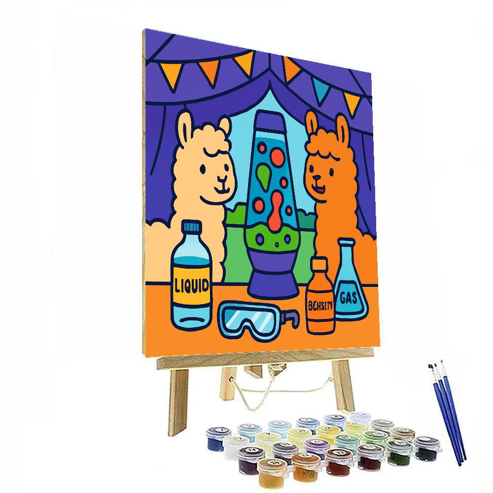 Lava Lamp Llamas Painting by numbers kit