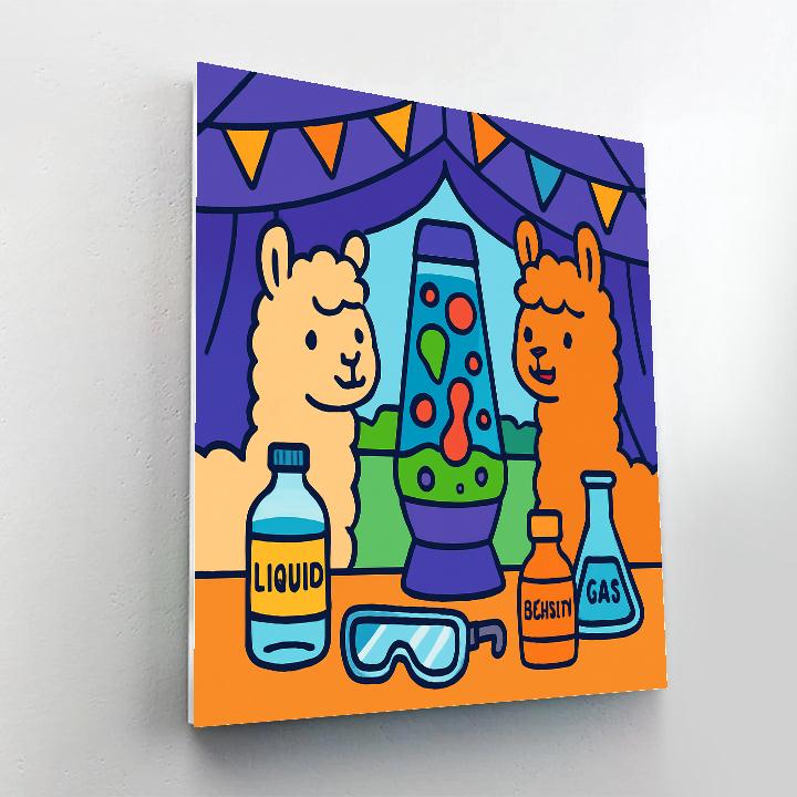 Lava Lamp Llamas Painting by numbers kit