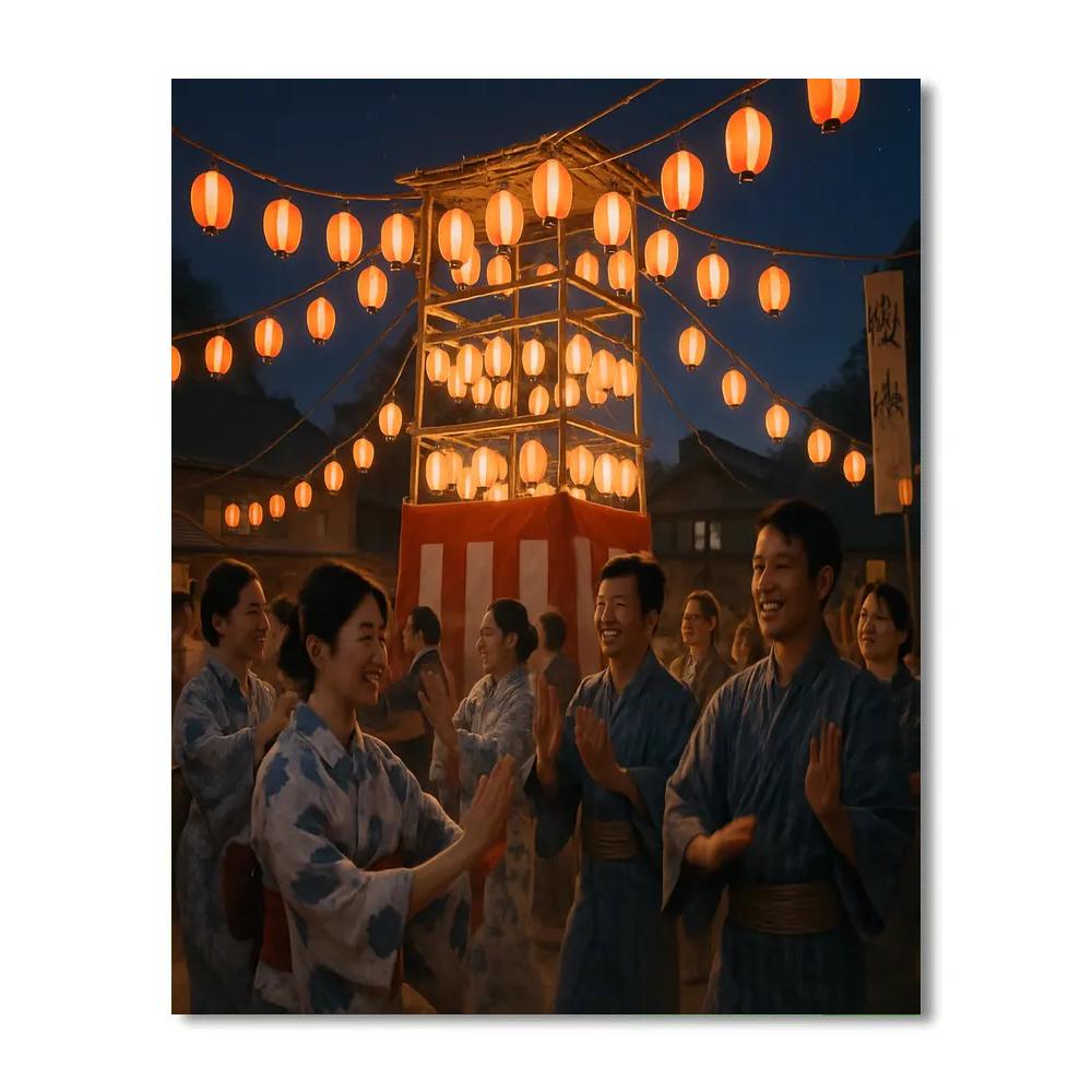 Traditional Obon Festival Dance Number painting