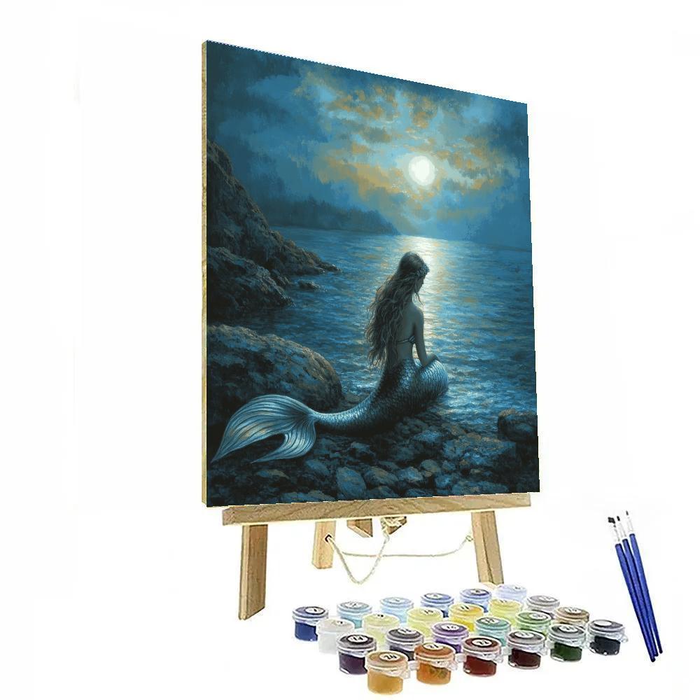 Waterhouse Inspired Mermaid Lament paint by number